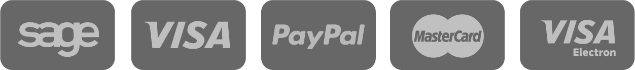 Payment accepted: Sage, VISA, PayPal, MasterCard