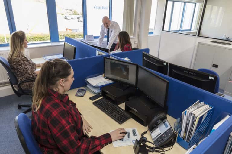 Office workers at Fenn Tool