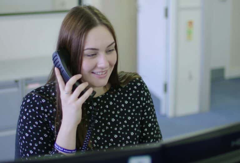 Woman on phone